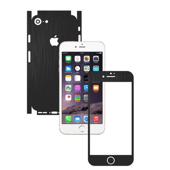 Apple iPhone 7 - Folie Full Body Carbon Skinz,Husa tip Skin Protectie Totala, (Folie Rama Ecran + Folie Carcasa si Laterale),Brushed Negru Apple iPhone 7 - Folie Full Body Carbon Skinz,Husa tip Skin Protectie Totala, (Folie Rama Ecran + Folie Carcasa si Laterale),Brushed Negru