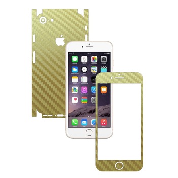 Apple iPhone 7 - Folie Full Body Carbon Skinz,Husa tip Skin Protectie Totala, (Folie Rama Ecran + Folie Carcasa si Laterale),Carbon Auriu Apple iPhone 7 - Folie Full Body Carbon Skinz,Husa tip Skin Protectie Totala, (Folie Rama Ecran + Folie Carcasa si Laterale),Carbon Auriu