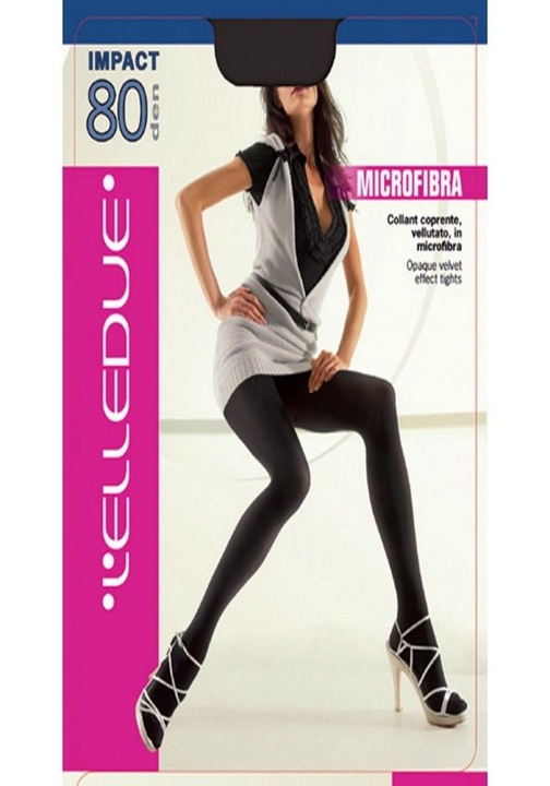 Dres microfibra Impact 80 DEN Elledue, Negru, Masura, Negru