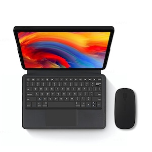 Husa cu tastatura si mouse Wireless, Bluetooth, Sigloo, compatibila cu tableta Lenovo Tab M10 Plus 3rd Gen 10.6 Inch, Black