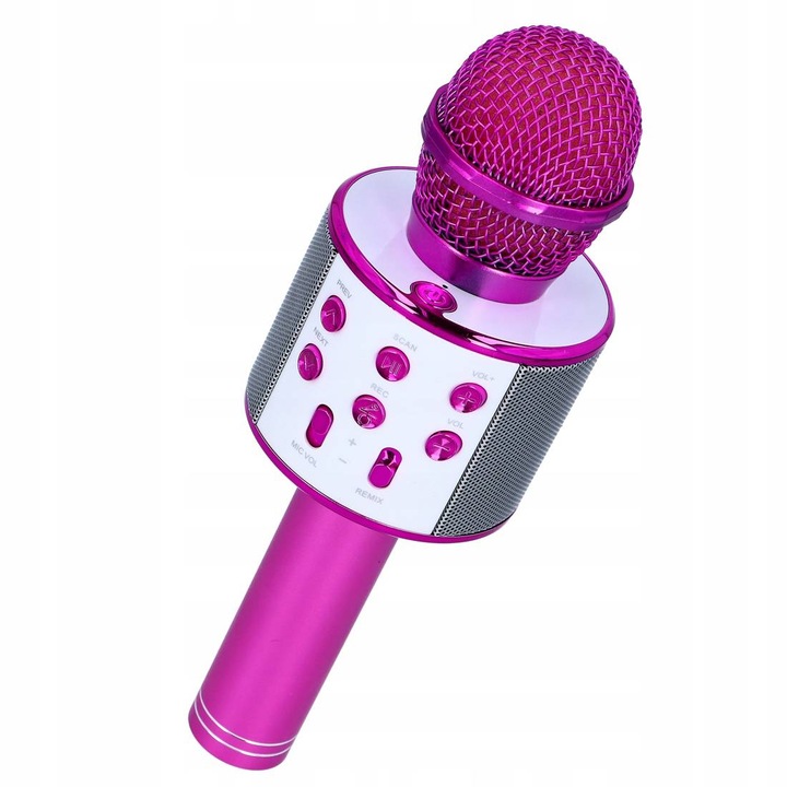 Microfon Karaoke, Nemo, Wireless, Alb/Roz