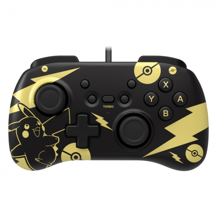 Мини контролер Hori Switch, Pikachu Black Gold Edition