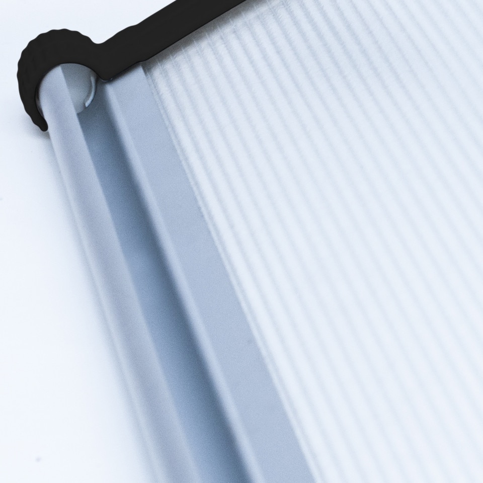 Copertina fixa policarbonat transparent 240x100 cm cu jgheab de