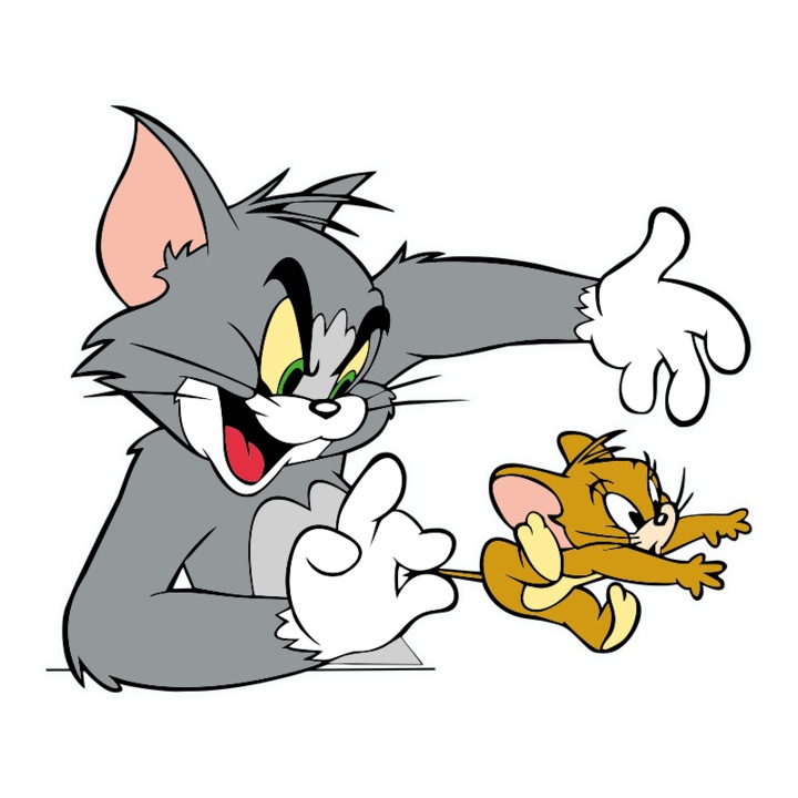 2 db Tom & Jerry matrica készlet, bal-jobb 70 x 60 cm