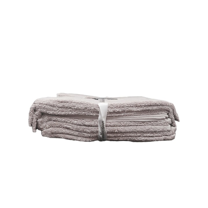 Комплект 10 кърпи за баня, 100% памук, Bella Luxury Platinum Grey