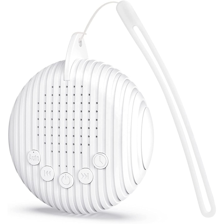 EasySleep hordozható fehér zajos gép, 10 féle hang, hangérzékelő, elalvás, baba nyugtatása, fehér