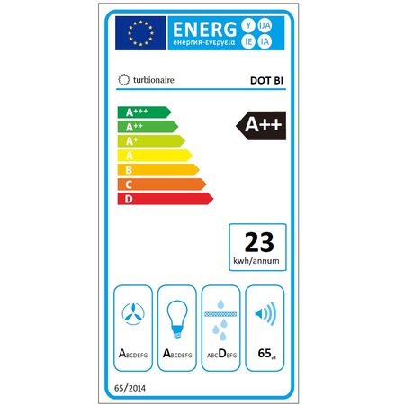 Hota insula Turbionaire Dot 35 Island Black, 800 mc/h, FInisaj negru mat, Clasa A++, Motor brushless, Control electronic, Iluminare LED 4000K, 3 viteze si Boost, Filtru Aluminiu in 5 straturi, Design minimalist