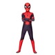 Costum carnaval copii Spider-Man, Cu cagula, AmzBarley®, Halloween, Cosplay, Craciun, Poliester, Rosu/ Negru, 8-10 ani, 140 cm
