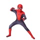 Costum carnaval copii Spider-Man, Cu cagula, AmzBarley®, Halloween, Cosplay, Craciun, Poliester, Rosu/ Negru, 8-10 ani, 140 cm