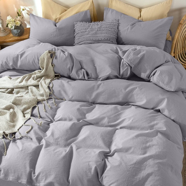 Ranforce 100% pamut paplanhuzat, sűrűsége 120 g/m2, szürke, 210/230 cm