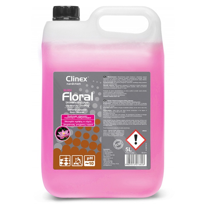 Clinex Floral Blush, 5 Litri, Detergent Lichid Pentru Curatarea Pardoselilor