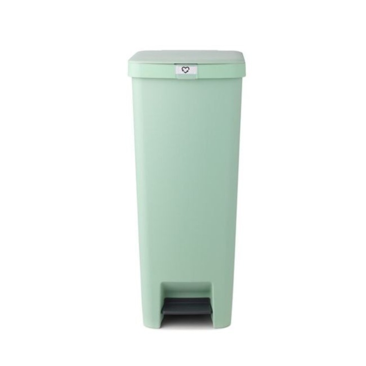 Cos de gunoi cu pedala pentru reciclare, verde menta, plastic, 40 l, StepUp, Brabantia - 8710755800108