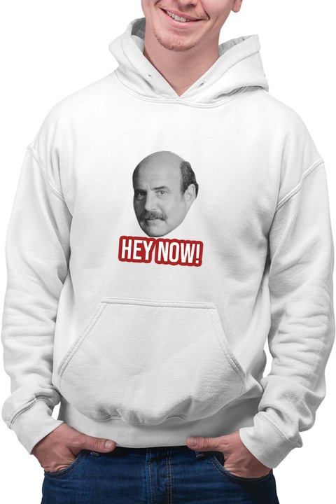 Мъжки суичър The Larry Sanders Show Hank Kingsley Sitcome, Бял