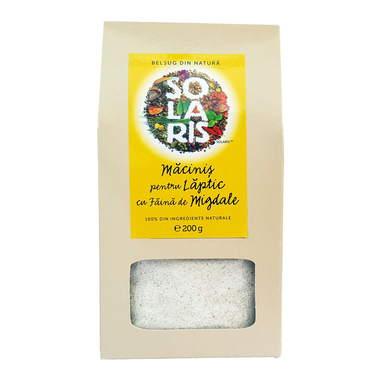 Macinis pentru laptic cu faina de migdale 200 g, Solaris