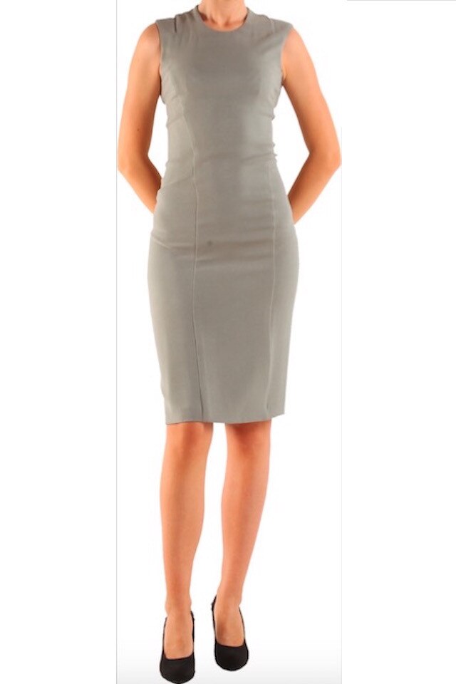 Rochie Calvin Klein model Fran, culoare gri