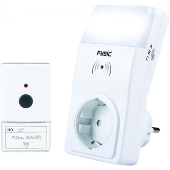 Sonerie Fara Fir FYSIC pentru Seniori, Volum ridicat (67 db), Alarma Luminoasa Bitz Sonerie Fara Fir FYSIC pentru Seniori, Volum ridicat (67 db), Alarma Luminoasa Bitz