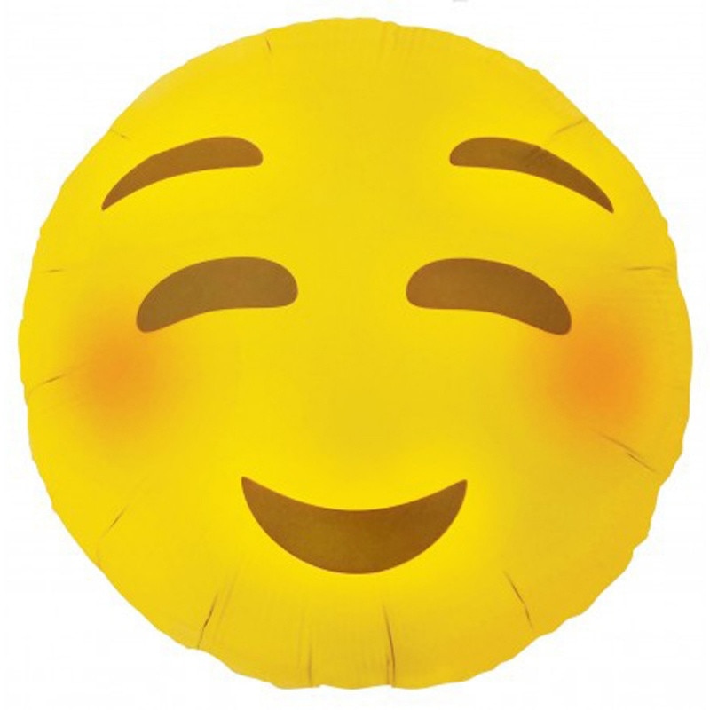 Balon folie 45cm EMOJI Zambet Imbujorat, Radar 01271, 1 bucata