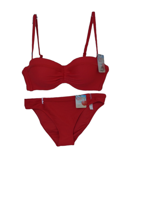 Costum de baie dama Cherry beach 25821, 2 piese, Rosu, Rosu