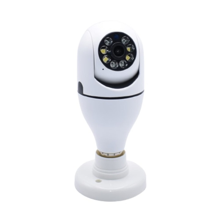 Camera de supraveghere Smart IP 355 WI-FI Z-103 cu Senzor de miscare, Vedere nocturna, Conexiune iOS, Android, ipad, HD 1080P, Alb/Negru