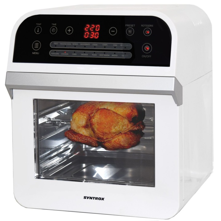 Мултифункционална печка 12 в 1, Syntrox, 1600 W, Бяла/Черна