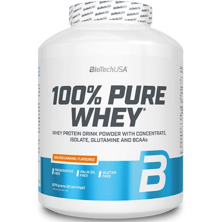 BioTechUSA 100% Pure Whey 2270g Sós Karamell ízű
