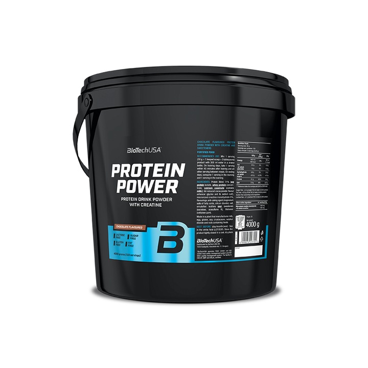 BioTechUSA Protein Power 4000g Vanília ízű