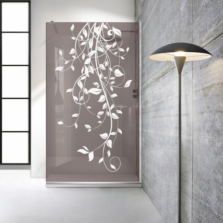 Aqua Roy ® INOX 70x195 cm zuhanyfal, fehér Dance modell, 8 mm bronz biztonsági üveg, vízkő elleni kezeléssel