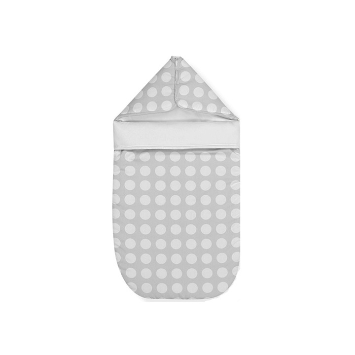 Interbaby Луксозно чувалче за количка или столче за кола Silver dots (45x80см)
