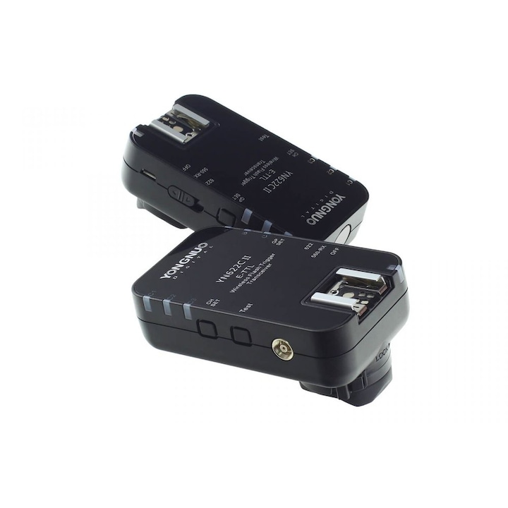 Kit 2x Transceiver wireless E-TTL Yongnuo YN622C II, cu High Speed Sync, lampa AF assist, pentru Canon