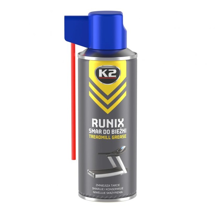 Spray lubrifiant siliconic K2 RUNIX pentru benzi de alergare, 400ml