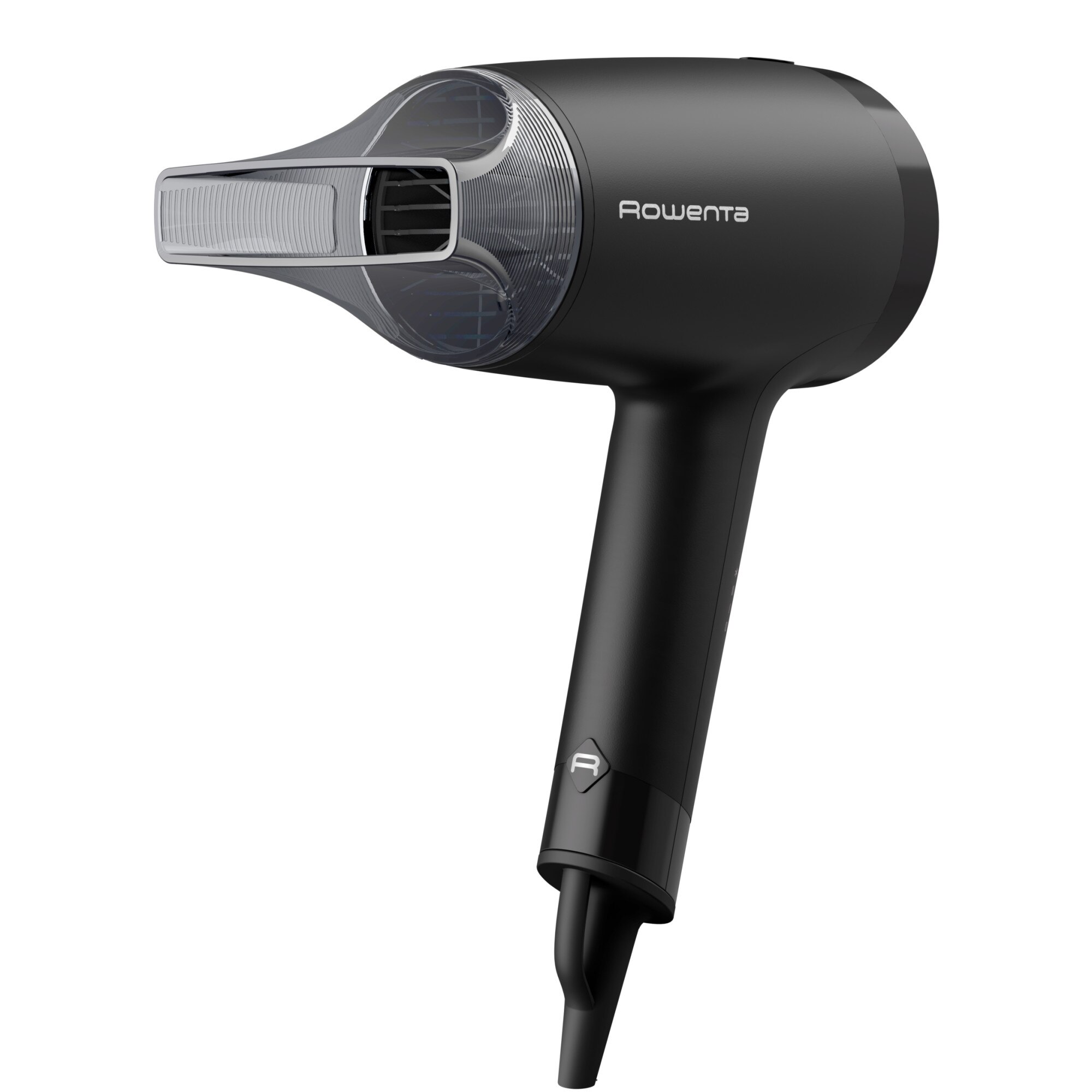 Uscator de par Rowenta Express Style CV1803F0, 2 trepte de temperatura si putere, Tehnologia Effiwatts, 1600 W, concentrator, Negru-gri