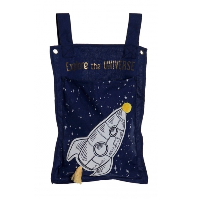 Gyerektáska DKD Home Decor, Nyakkendővel, Kék, Poliészter, 43 x 1 x 28 cm, 2 db