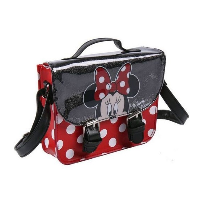 Детски чанта Minnie Mouse, През рамо, Черна, Червена, 18,5 x 16,5 x 5,3 см