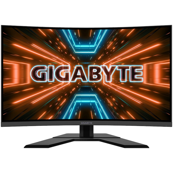 Monitor gaming curbat LED VA Gigabyte 31.5", WQHD, DisplayPort, 1ms, 165Hz, FreeSync, Negru, G32QC