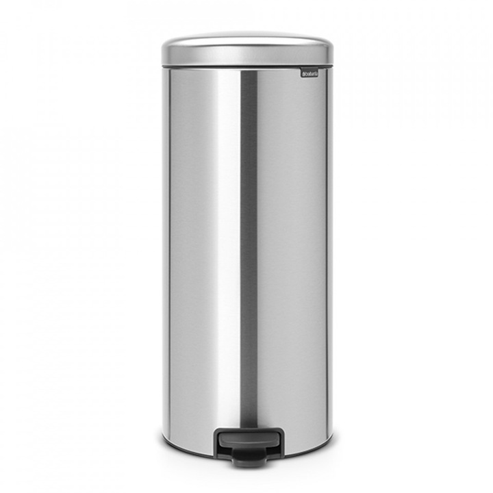 Cos de gunoi cu pedala, argintiu, inox mat, 30 l, NewIcon, Brabantia - 8710755114380