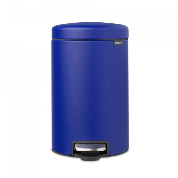 Cos de gunoi cu pedala Brabantia NewIcon 12L, Mineral Powerful Blue