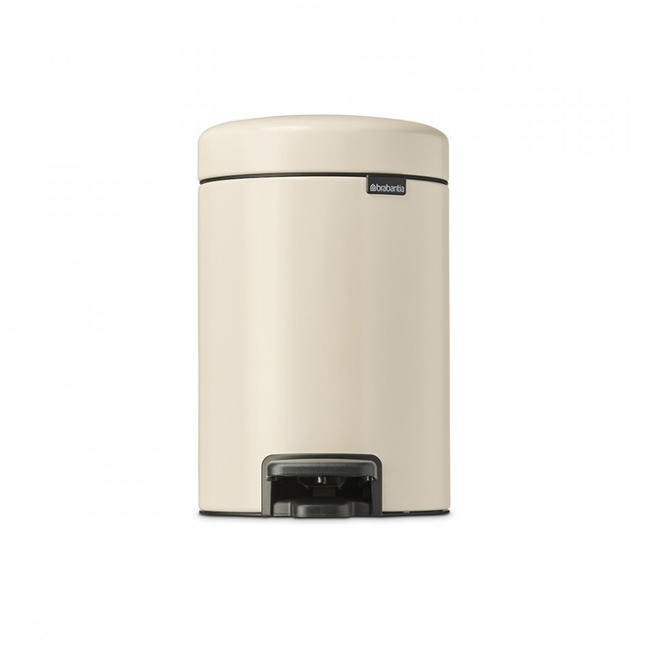 Cos de gunoi cu pedala, bej soft, inox, 3 l, NewIcon, Brabantia ...