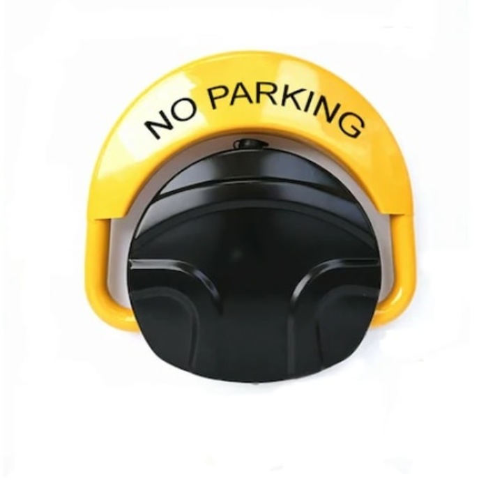 Blocator loc parcare FOXMAG24, Suporta pana la 2 tone, Galben/Negru, automat