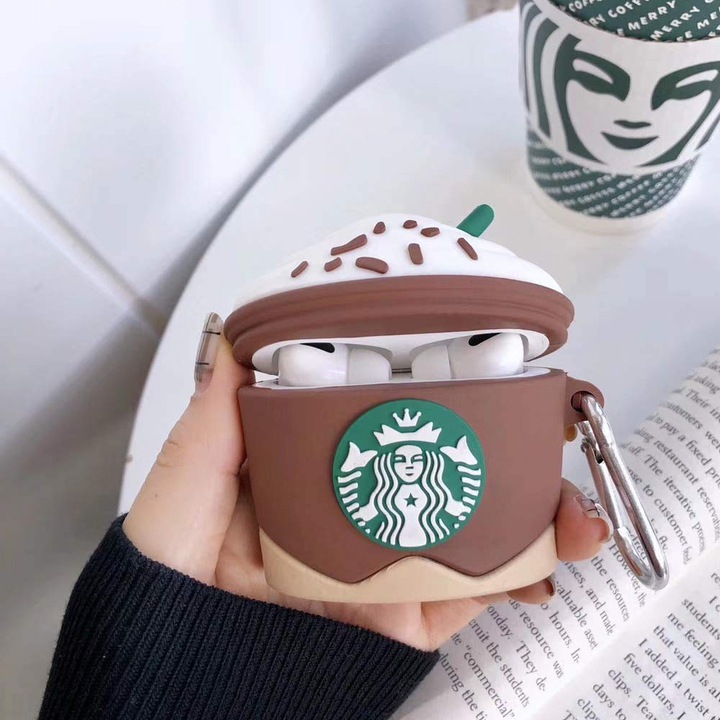 OEM Szilikon védőtok, Airpods Generation Pro fülhallgatóhoz, Starbucks mintás