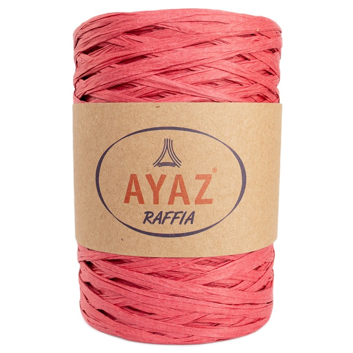 Raffia papírcérna 3246, 250 g/orsó, cérnaszélesség 4mm, cérnahossz 270m, porrózsaszín