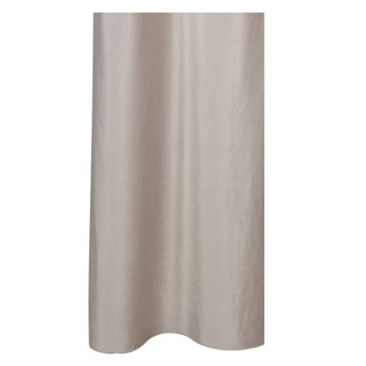 Material textil pentru draperie Victoria 03, model uni, culoare gri bej, 100x280 cm