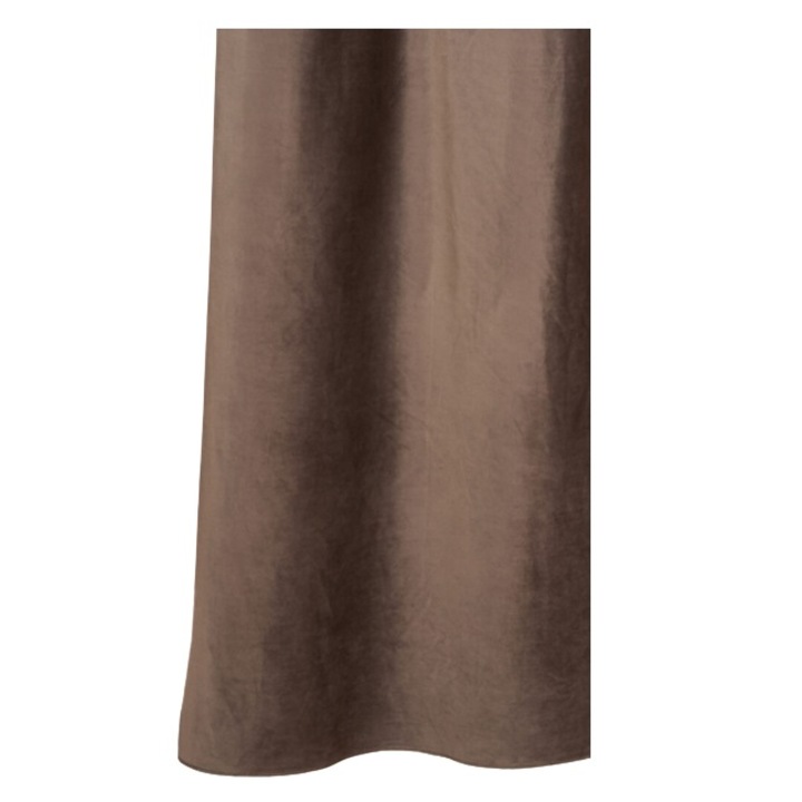 Material textil pentru draperie Victoria 04, model uni, culoare maro, 100x280 cm