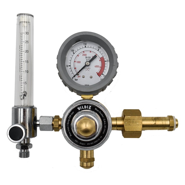 Reductor CO2, manometru cu coloana de gaz