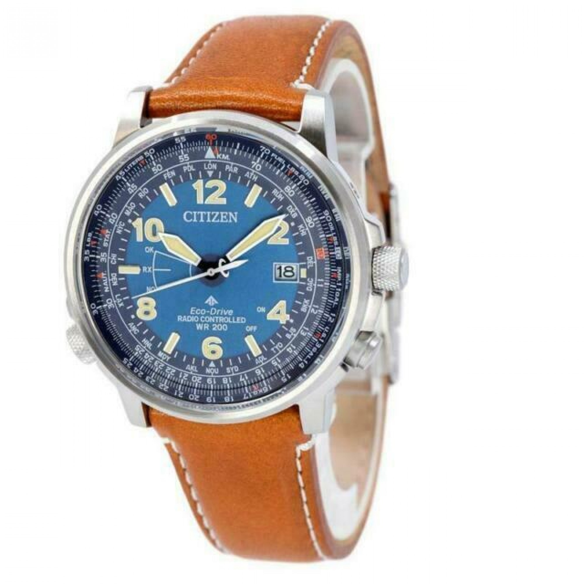 Montre Citizen Eco-Drive Pilote CB0240-88L - Acier, Radiocommandée, étanche 200m - Neuf étiqueté