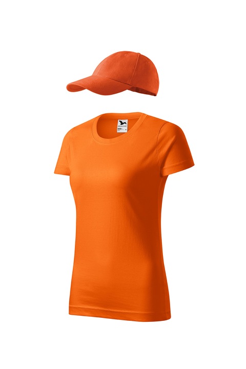 Set tricou de dama si sapca reglabila, Malfini, Elegant Casual, mix 1, Portocaliu