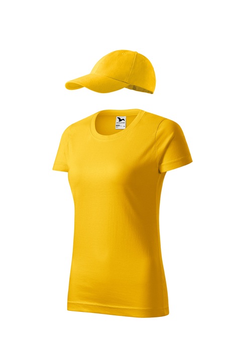 Set tricou de dama si sapca reglabila, Malfini, Elegant Casual, mix 1, Galben