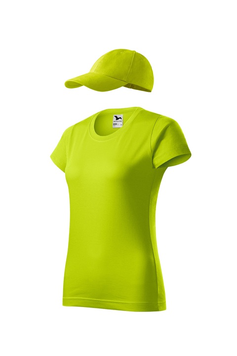 Set tricou de dama si sapca reglabila, Malfini, Elegant Casual, mix 2, Verde lime