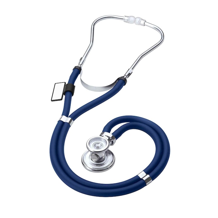 MDF Rappaport професионален стетоскоп с двойна глава, лек, алуминий, високо качество на звука, 62.2x33x10.4 см, син