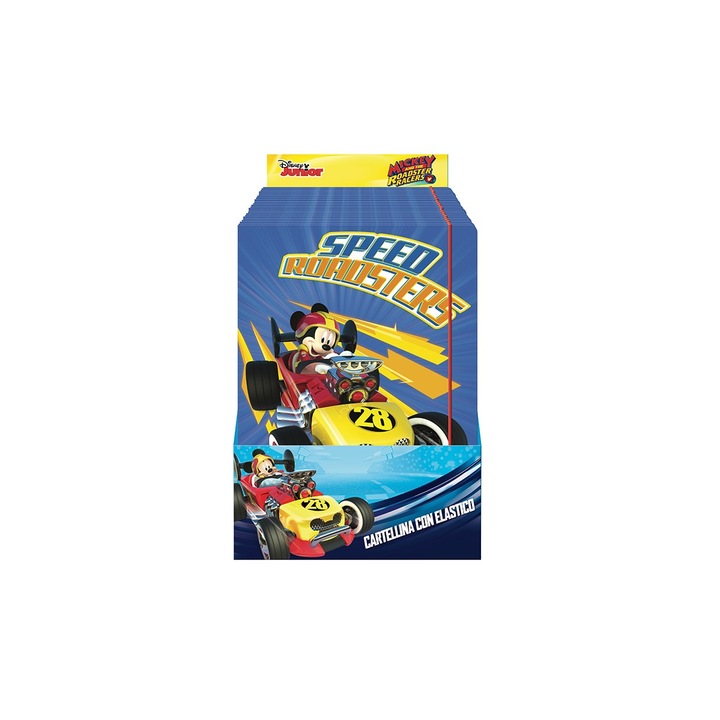 Dosar carton cu elastic Mickey Mouse 25x34 cm Multicolor