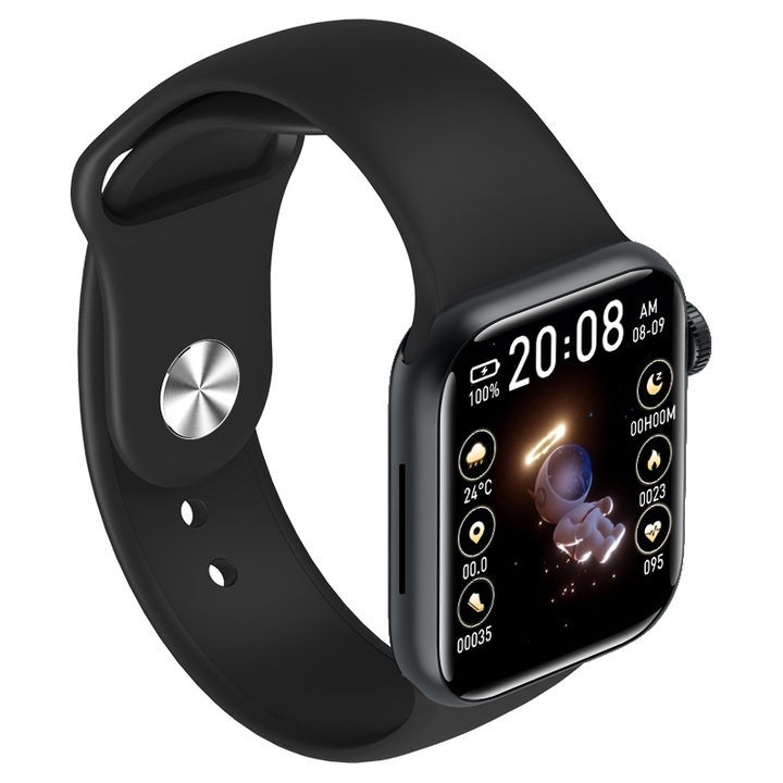 Smartwatch M7 Max, Ecran IPS HD, 1.9'', Bluetooth 5.0, Monitorizare ritm cardiac/nivel oxigen sange, IP67, Albastru